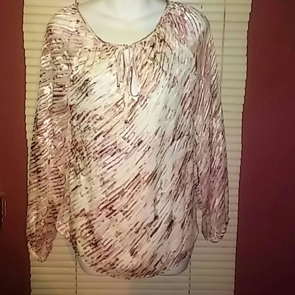 Sheer long sleeve top